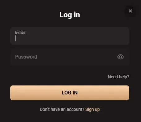 Inlogscherm casino op smartphone en desktop