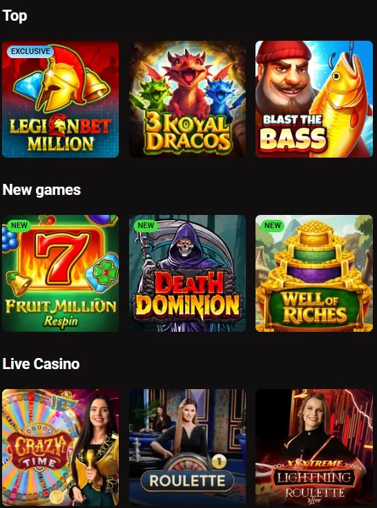 Raster van casinospellen slots live casino jackpots